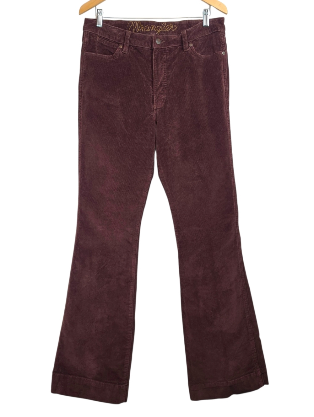 Wrangler High Rise Trouser Corduroy Pants Sz 32x36 Western Stagecoach Cowgirl